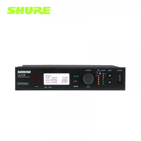 SHURE 数字无线话简单通道主机 ULXD4CN